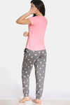Zivame Pretty Pigs Cotton Pyjama Set - Wild Dove — thumbnail 3